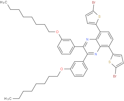 5,8-双(5-溴-2-噻吩基)-2,3-双[3-(辛氧基)苯基]喹喔啉