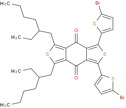 1,3-二(5-溴噻吩-2-基)-5,7-双(2-乙基己基)苯并[1,2-C:4,5-C']二噻吩-4,8-二酮