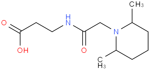 3-(2-(2,6-dimethylpiperidin-1-yl)acetamido)propanoic acid