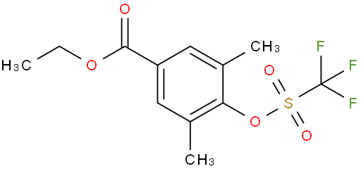 ethyl 3,5-dimethyl-4-(((trifluoromethyl)sulfonyl)oxy)benzoate