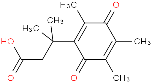 3-methyl-3-(2,4,5-trimethyl-3,6-dioxocyclohexa-1,4-dien-1-yl)butanoic acid